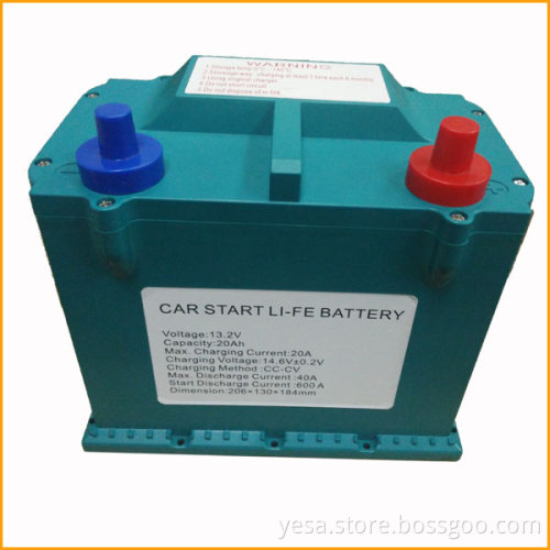 Luxury Cars and Formula One Racing Cars LiFePO4 12V 20Ah Car Battery for Start-Stop Applications